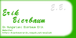 erik bierbaum business card